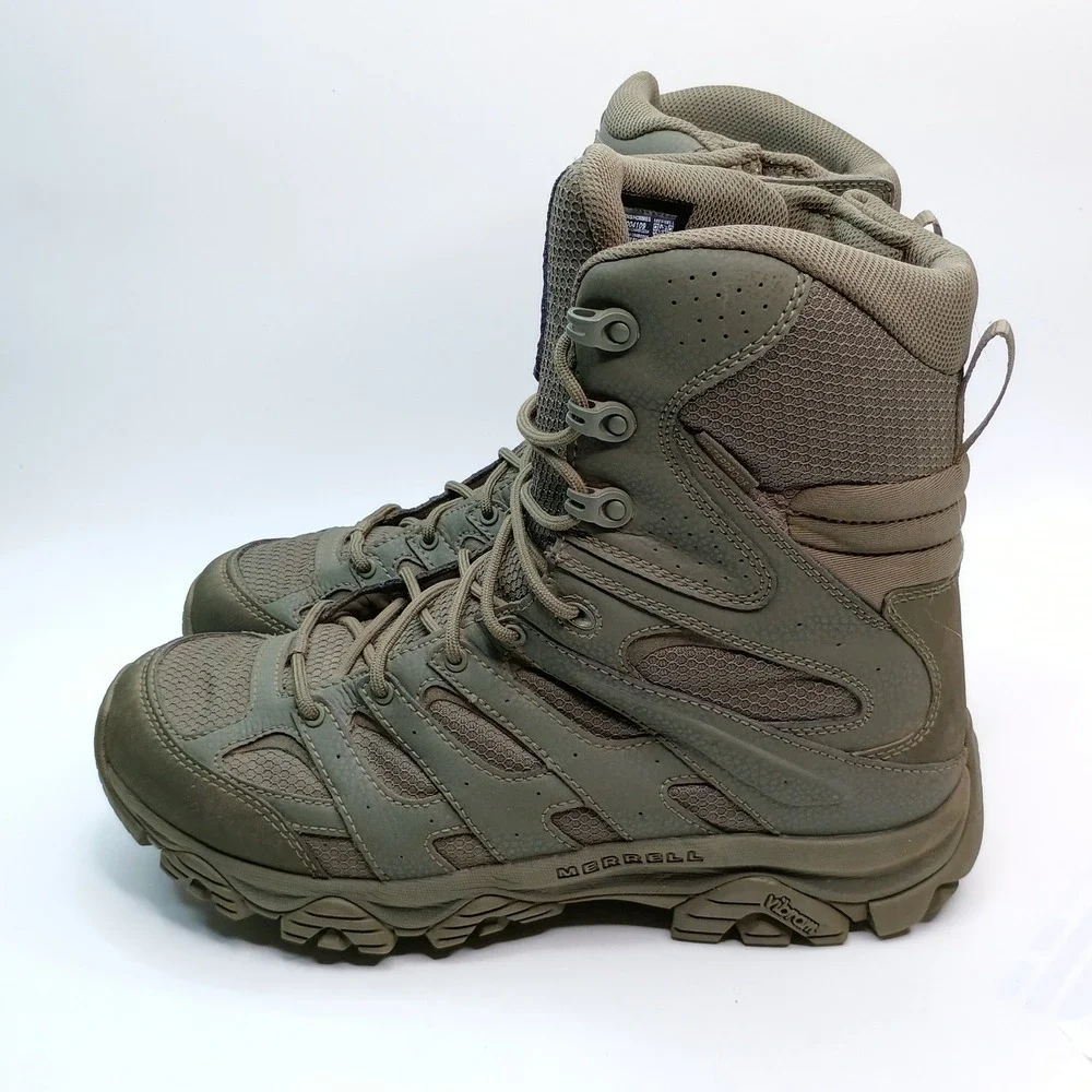 Merrell Moab 2 8-Inch Tactical Boot Men Size 11.5 Olive Green Waterproof J004109